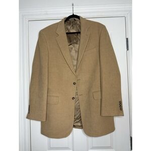 Jos A Bank Mens 100% Camel Hair Gordon Blazer Beige Sport Coat Jacket Wool 40L‎